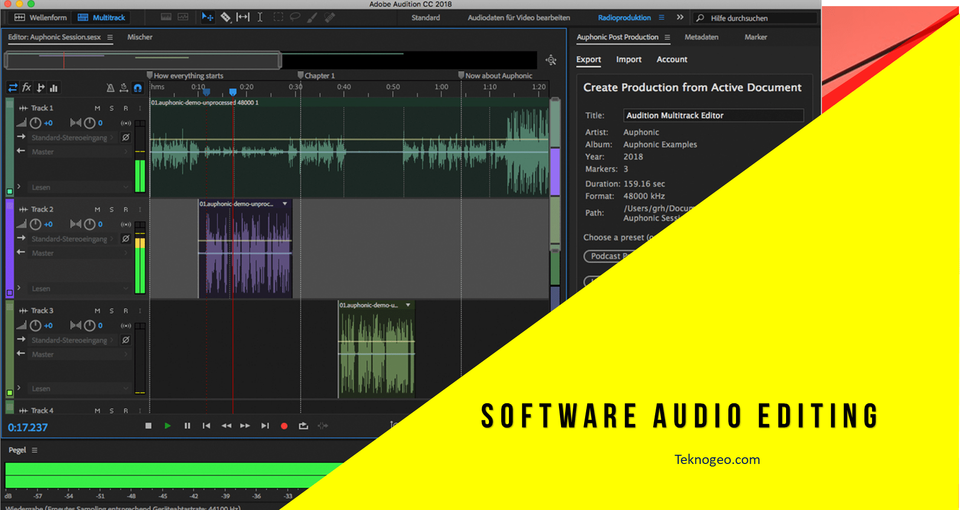 Software audio editing