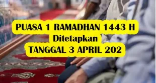 Puasa 1 Ramadhan 1443 H