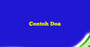 Contoh Doa