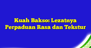 Kuah Bakso: Lezatnya Perpaduan Rasa dan Tekstur