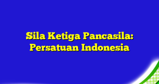 Sila Ketiga Pancasila: Persatuan Indonesia