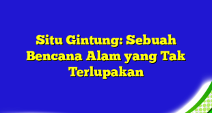 Situ Gintung: Sebuah Bencana Alam yang Tak Terlupakan