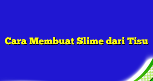 Cara Membuat Slime dari Tisu